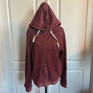 Sonoma Burgundy and Cream Zip Jacket